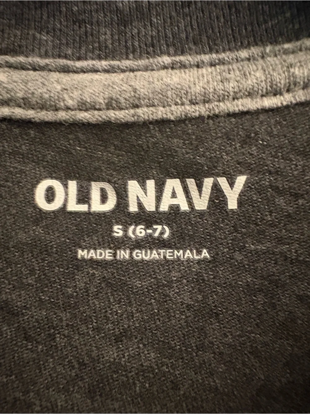 Old Navy Charcoal Long Sleeve Tee with Colorful Mountain 'STAY' Graphic